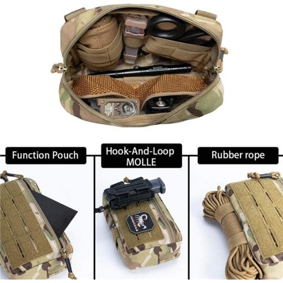 MOLLE Pouch Admin Dump Tactical Pouches Sub Abdominal Drop Carrying Kit EDC Bag - Picture 6 of 6